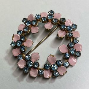 Vintage Floral Wreath Brooch